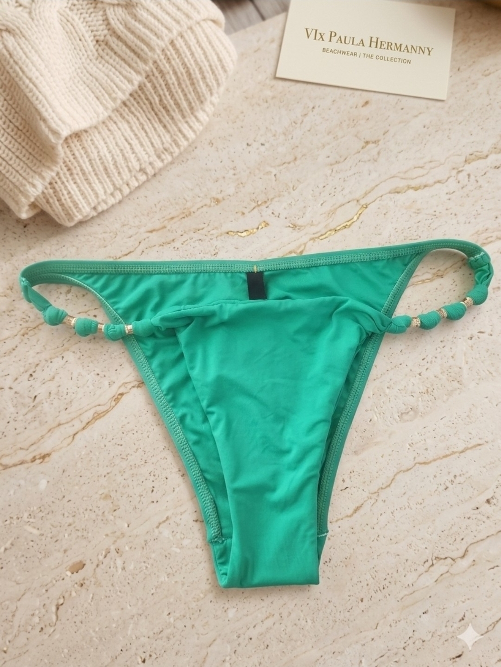 NWT ViX Paula Hermanny Solid Paula Bikini Bottom Kelly Green Sz. M